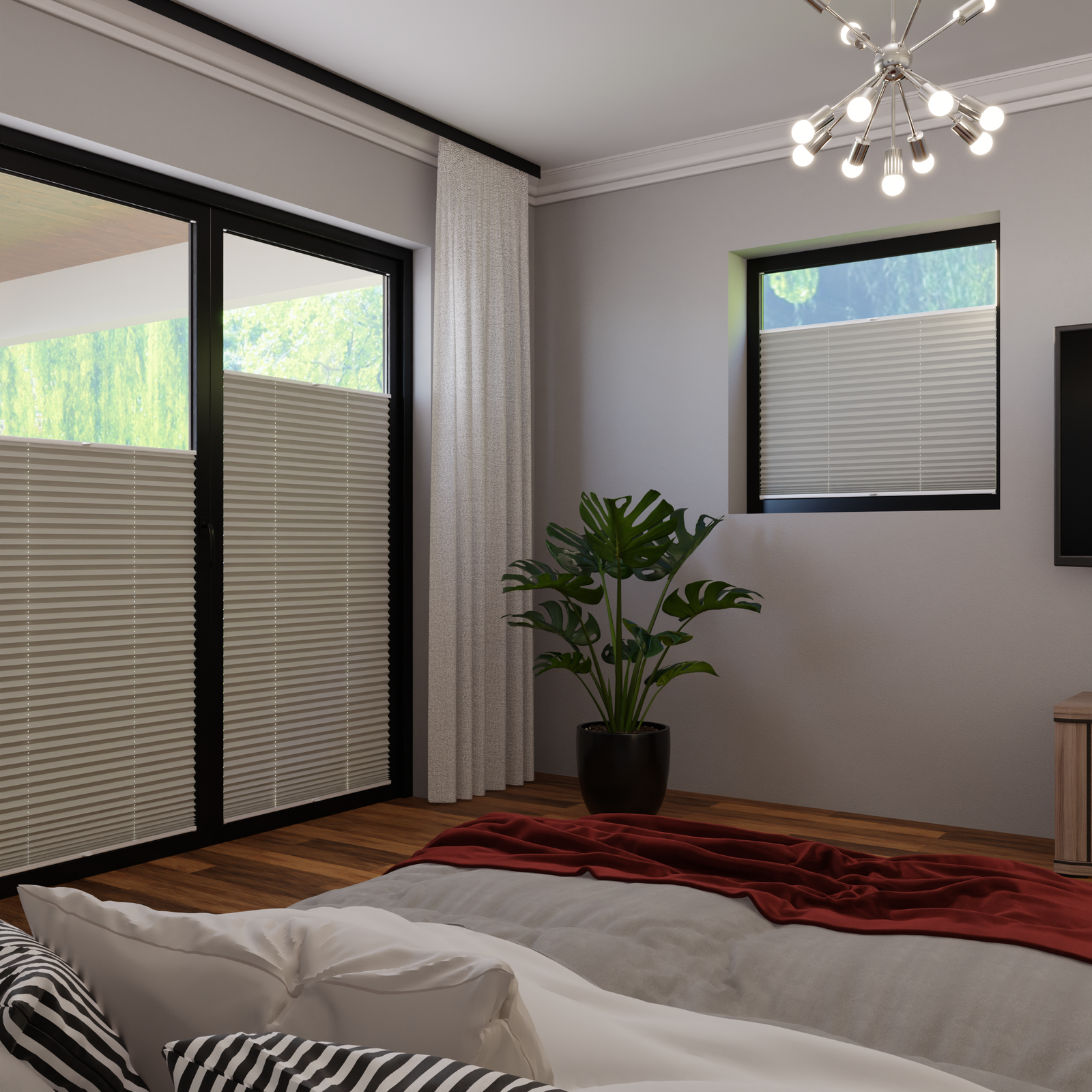 Jaloustore COSIFLOR® Plissee Bolzano Hellgrau - Bild 1