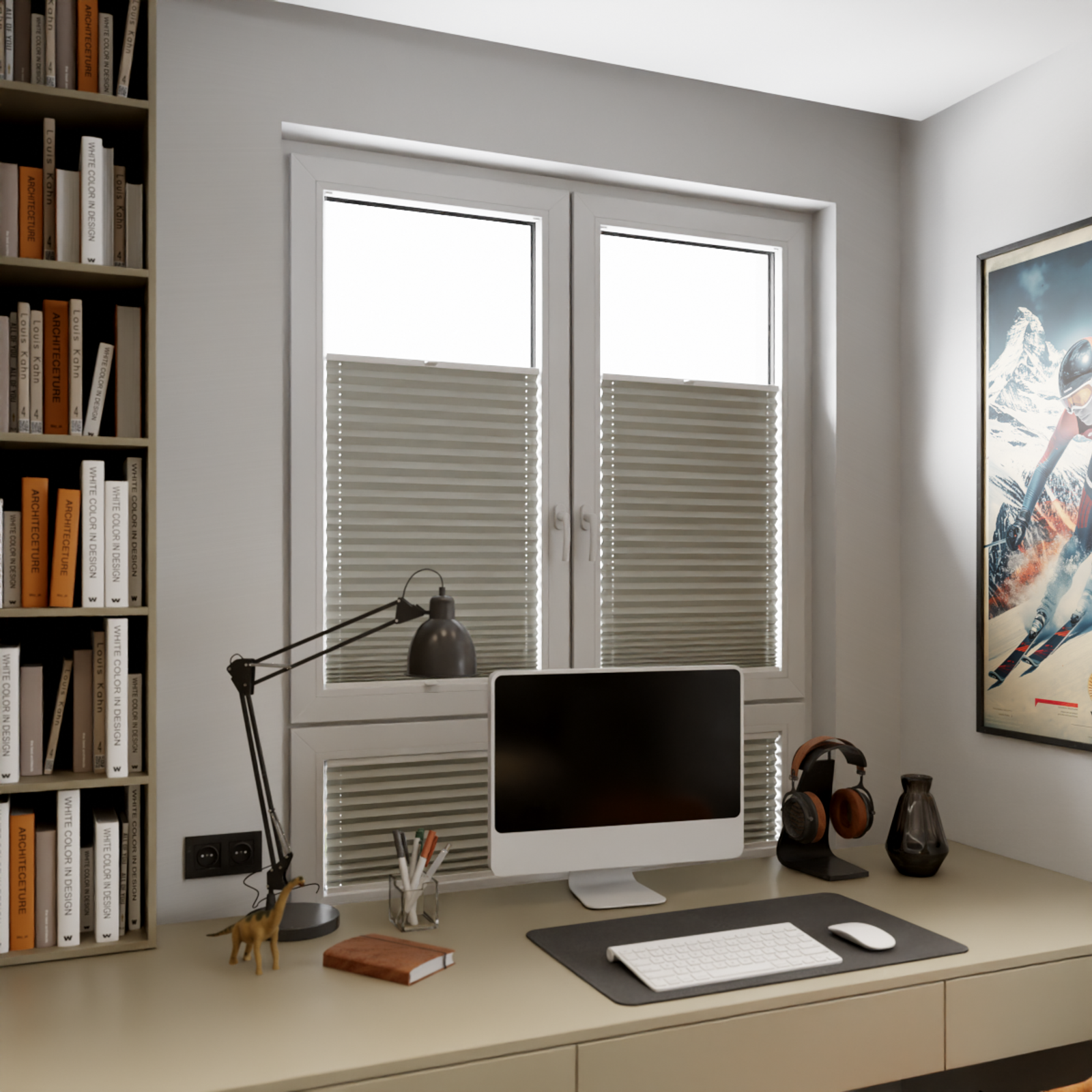 Jaloustore COSIFLOR® Plissee Bolzano Hellgrau - Bild 9