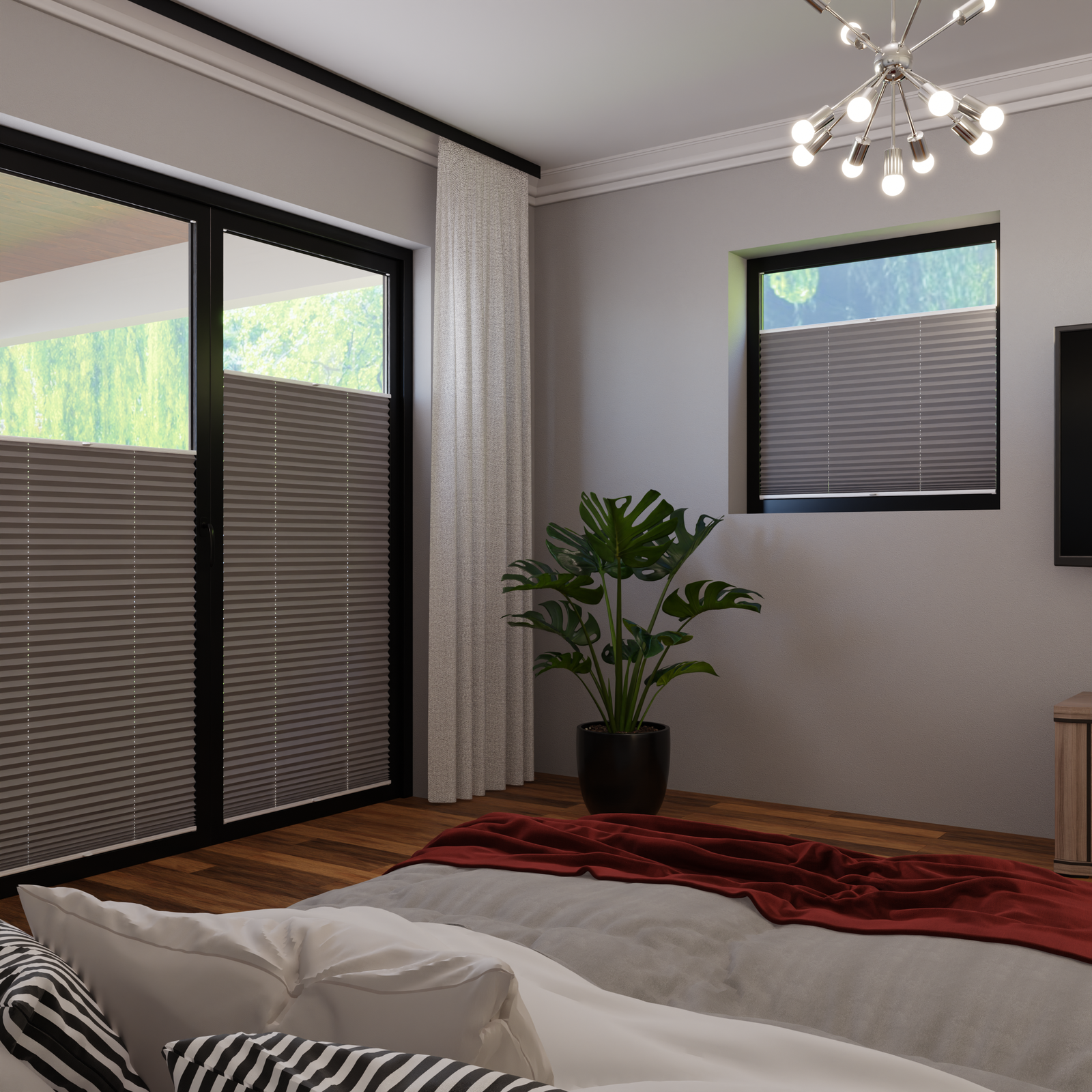 Jaloustore COSIFLOR® Plissee Bolzano Grau - Bild 1