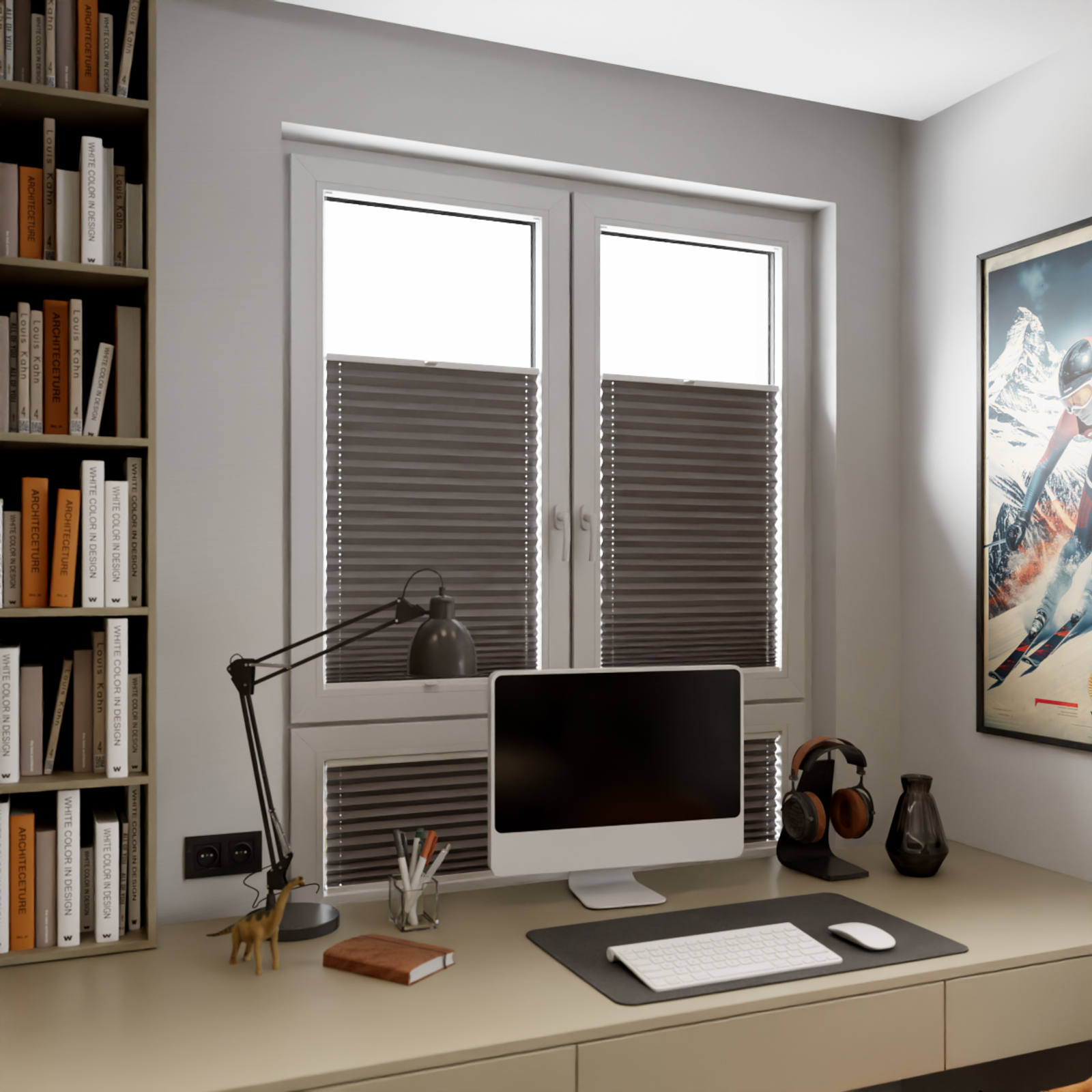 Jaloustore COSIFLOR® Plissee Bolzano Grau - Bild 9