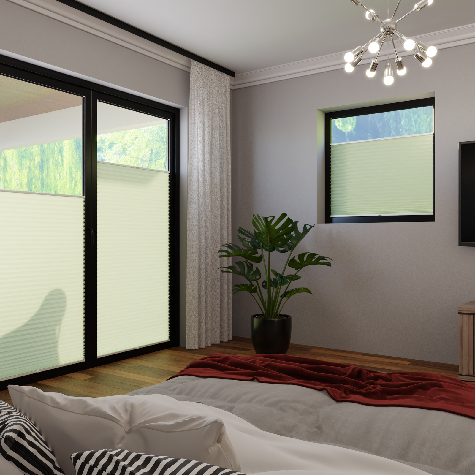 Jaloustore COSIFLOR® Plissee Firenze Pastellgrün - Bild 1