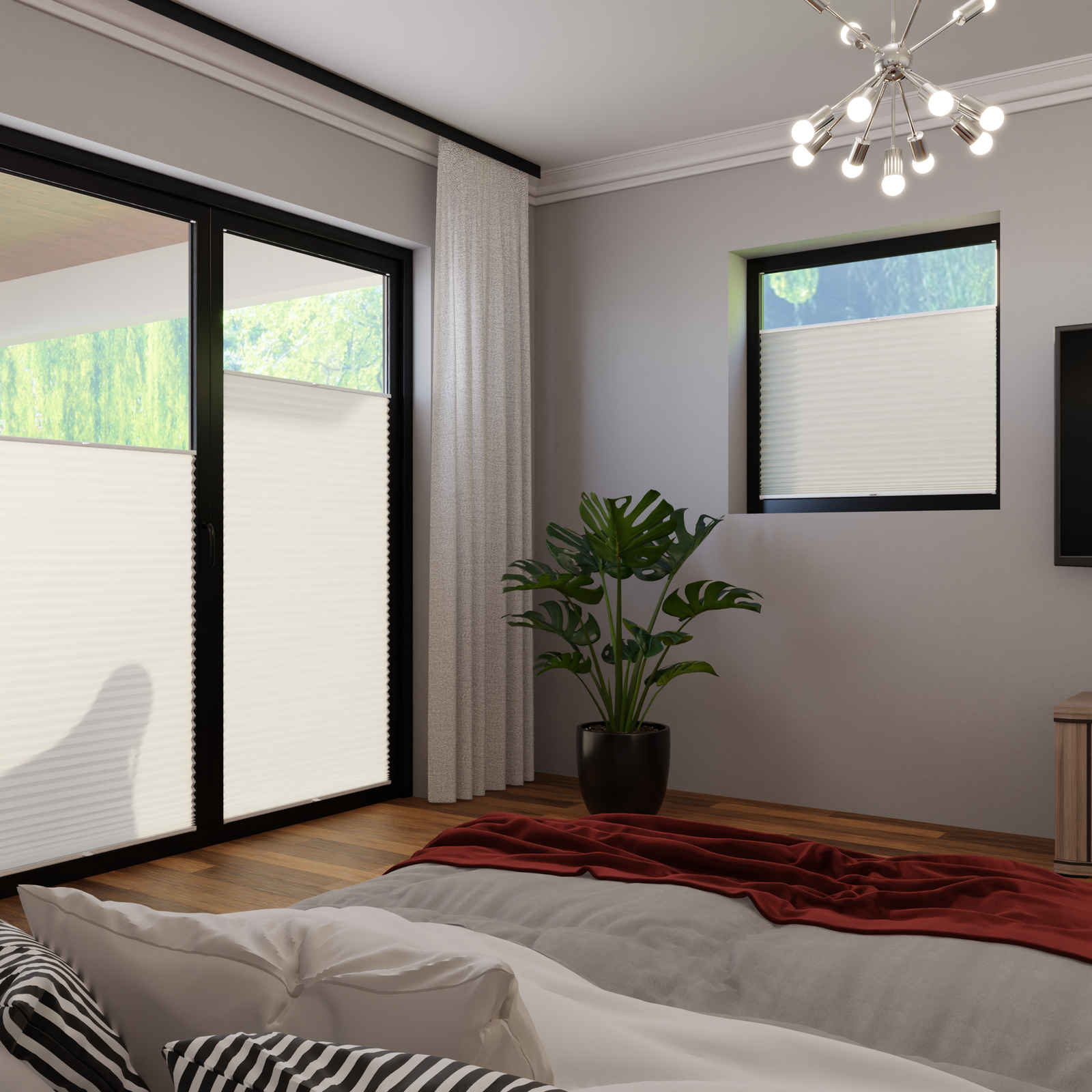 Jaloustore COSIFLOR® Plissee Firenze Hellgrau - Bild 1