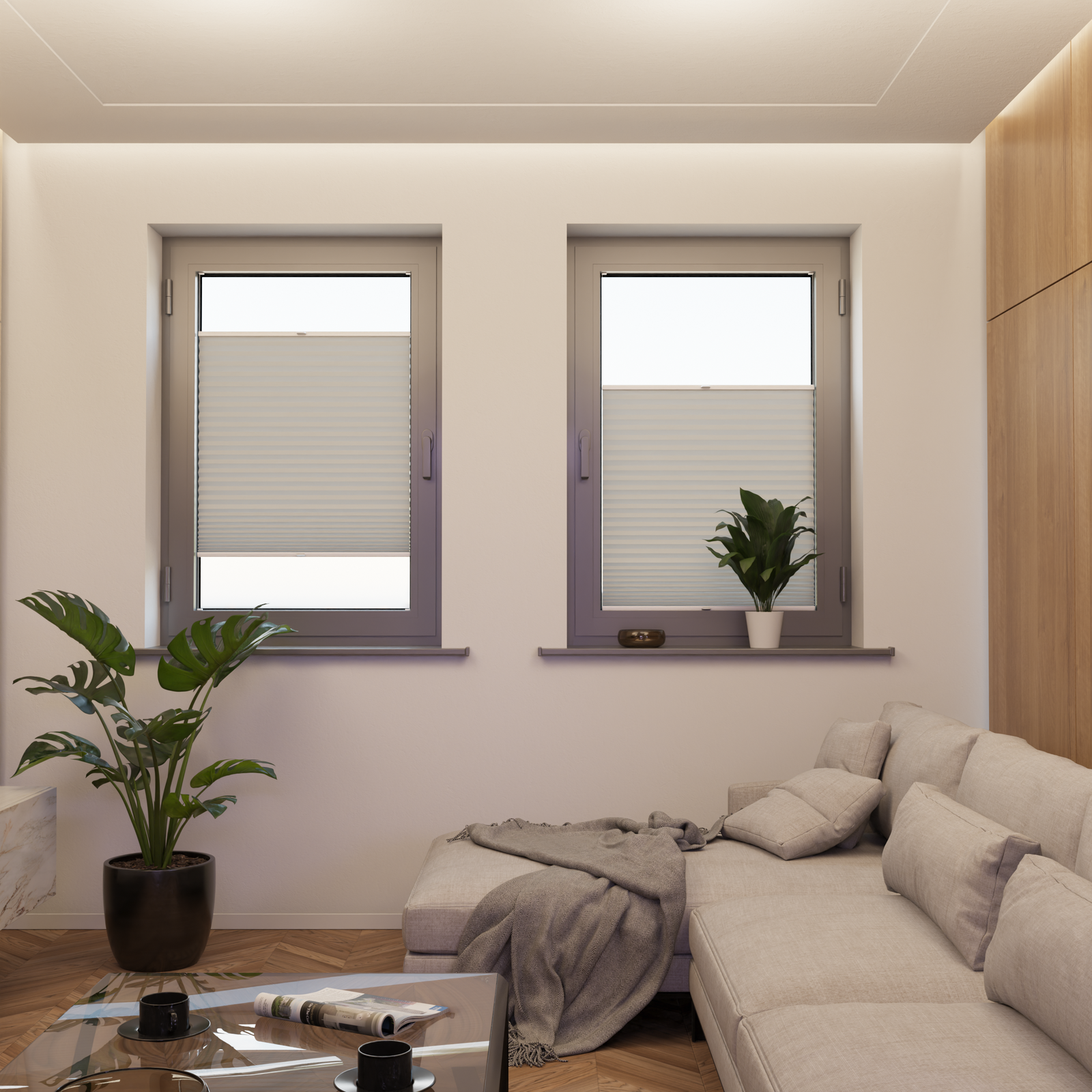 Jaloustore COSIFLOR® Plissee Firenze Hellgrau - Bild 4