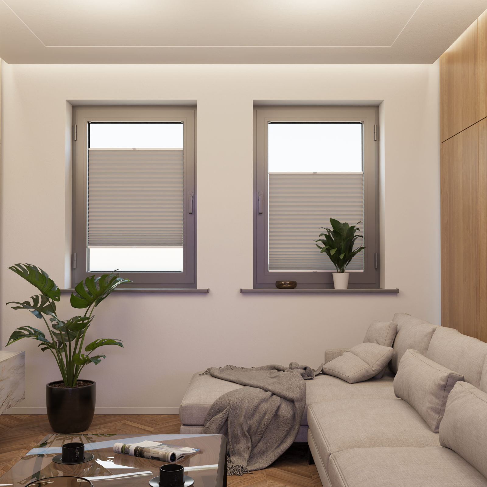 Jaloustore COSIFLOR® Plissee Firenze Steingrau - Bild 4