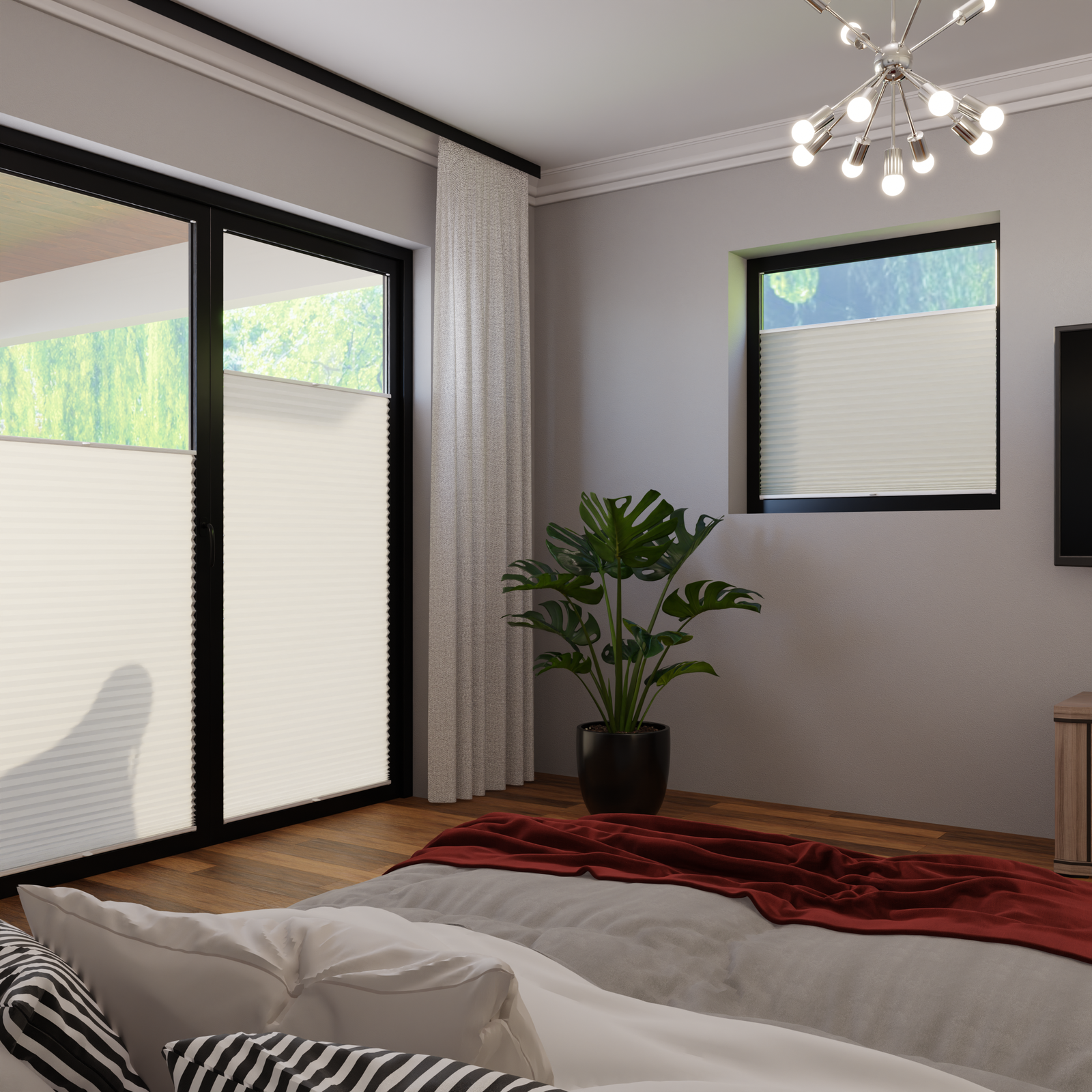 Jaloustore COSIFLOR® Plissee Napoli Steingrau - Bild 1