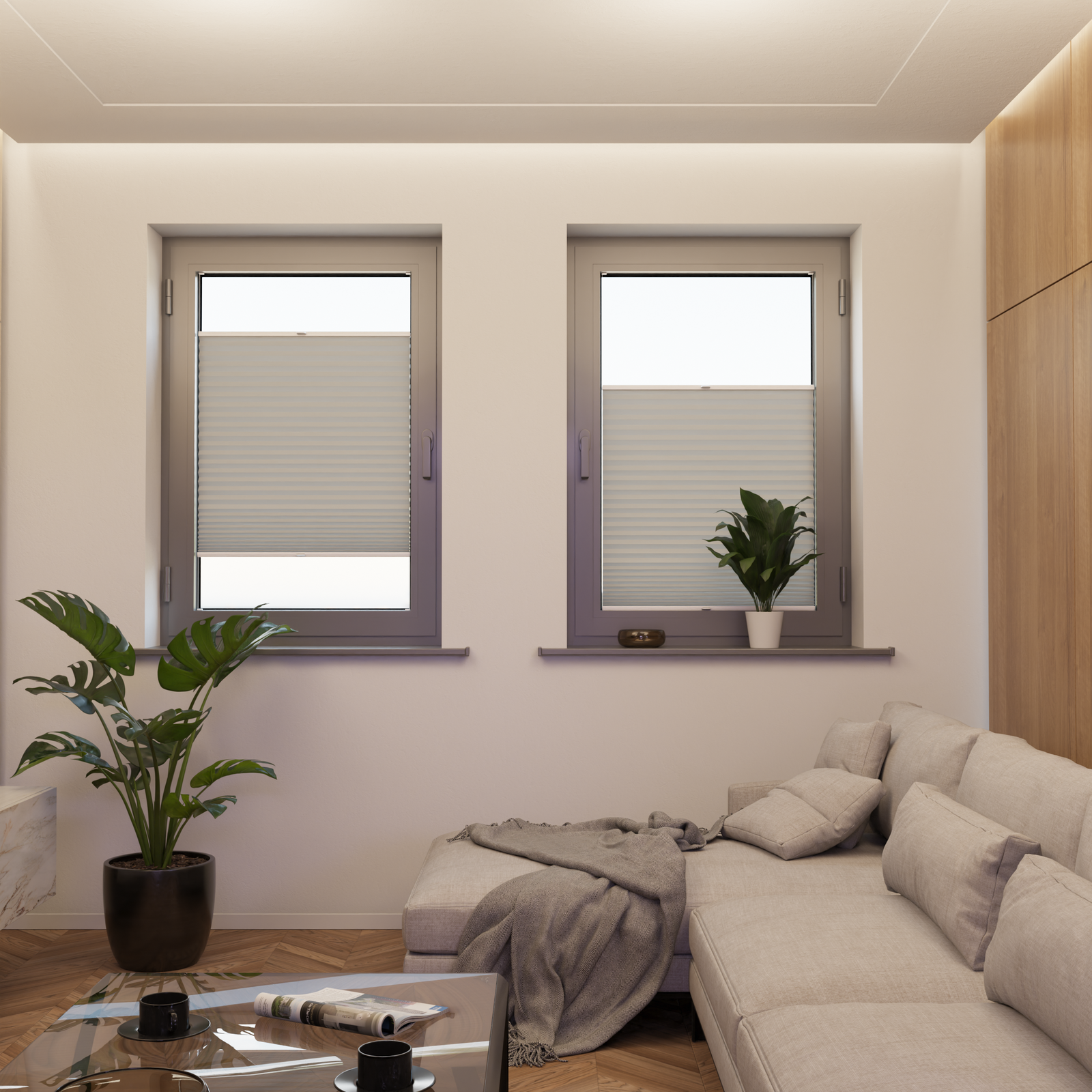 Jaloustore COSIFLOR® Plissee Napoli Steingrau - Bild 4