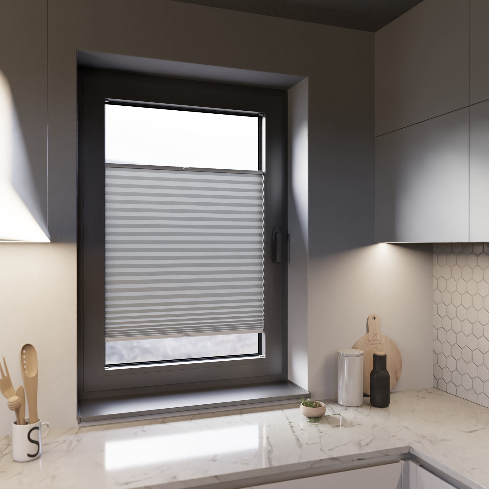 Jaloustore COSIFLOR® Plissee Napoli Steingrau - Bild 12