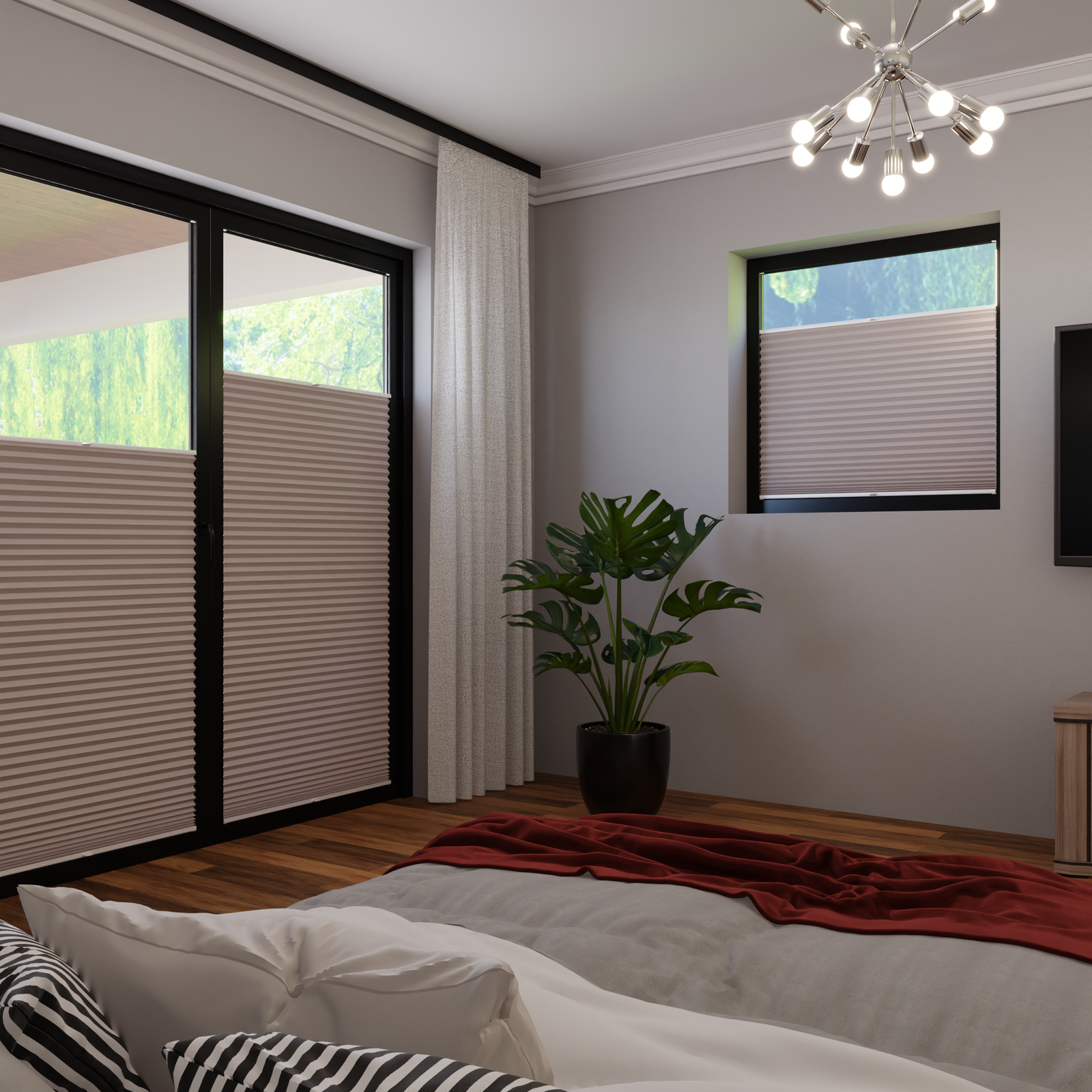 Jaloustore COSIFLOR® Plissee Skagen Steingrau - Bild 1