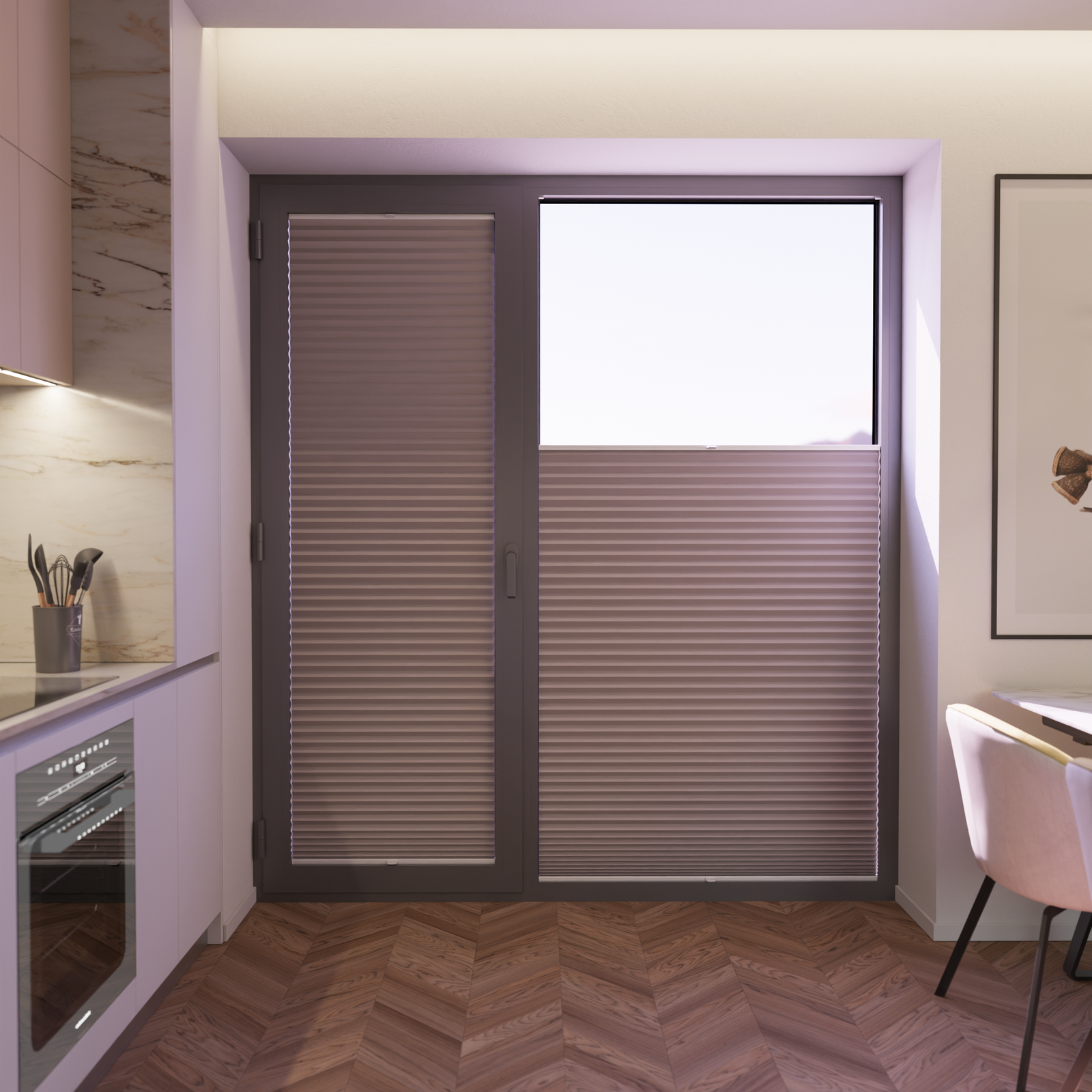 Jaloustore COSIFLOR® Plissee Skagen Steingrau - Bild 5