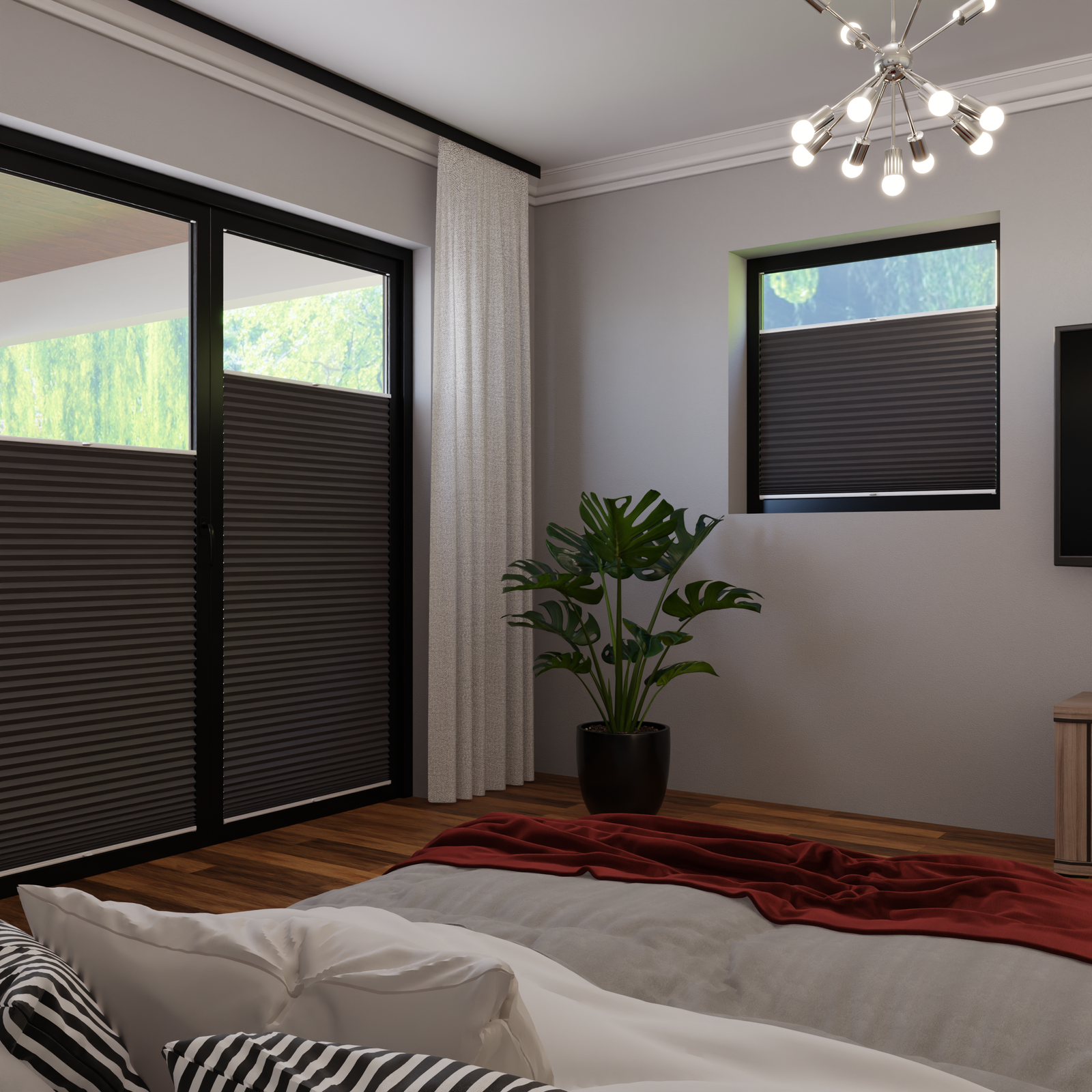 Jaloustore COSIFLOR® Plissee Skagen Anthrazit - Bild 1