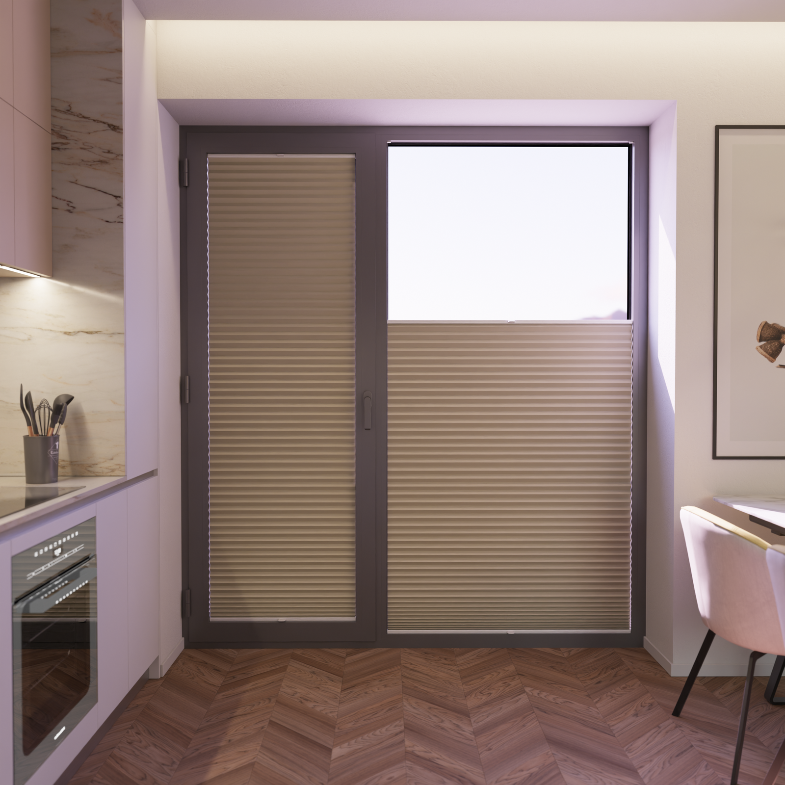 Jaloustore COSIFLOR® Plissee Dublin Sand - Bild 5