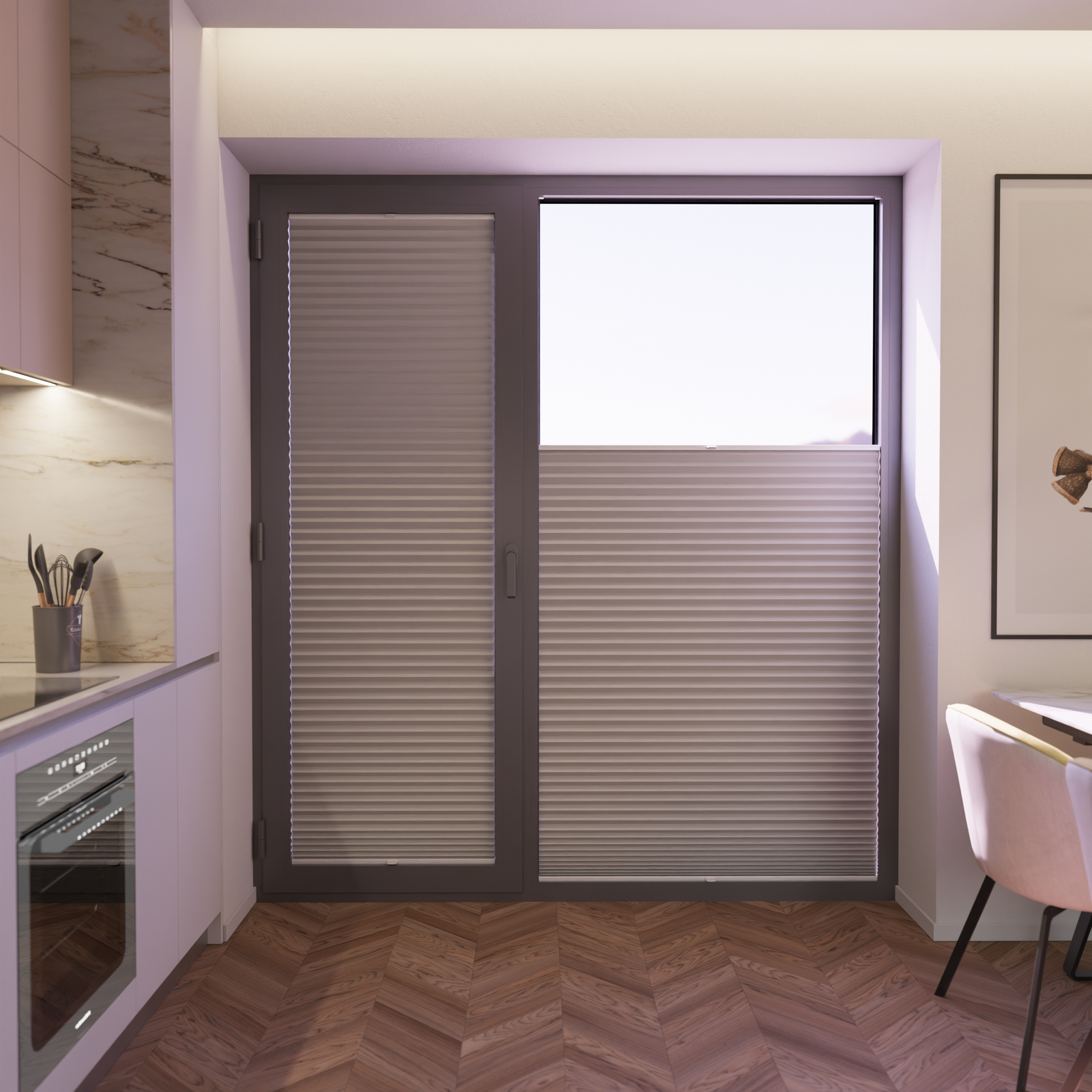 Jaloustore COSIFLOR® Plissee Dublin Hellgrau - Bild 5